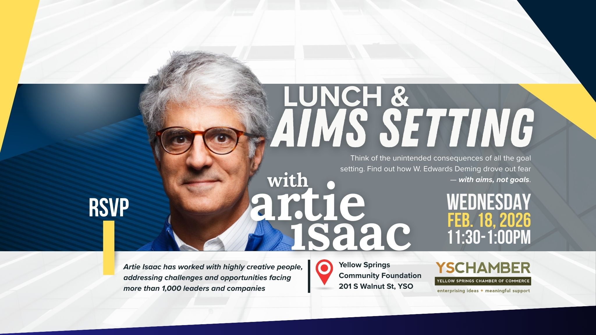 Lunch & Aims Setting with Artie Isaac - YS Chamber