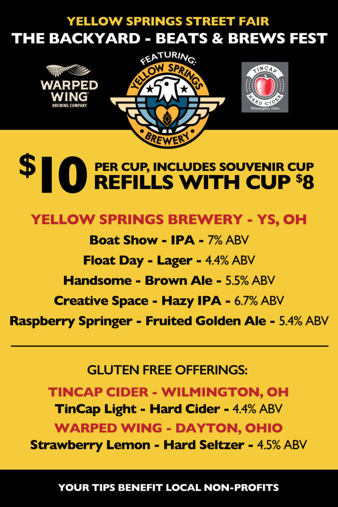 Street Fair Beer Menu