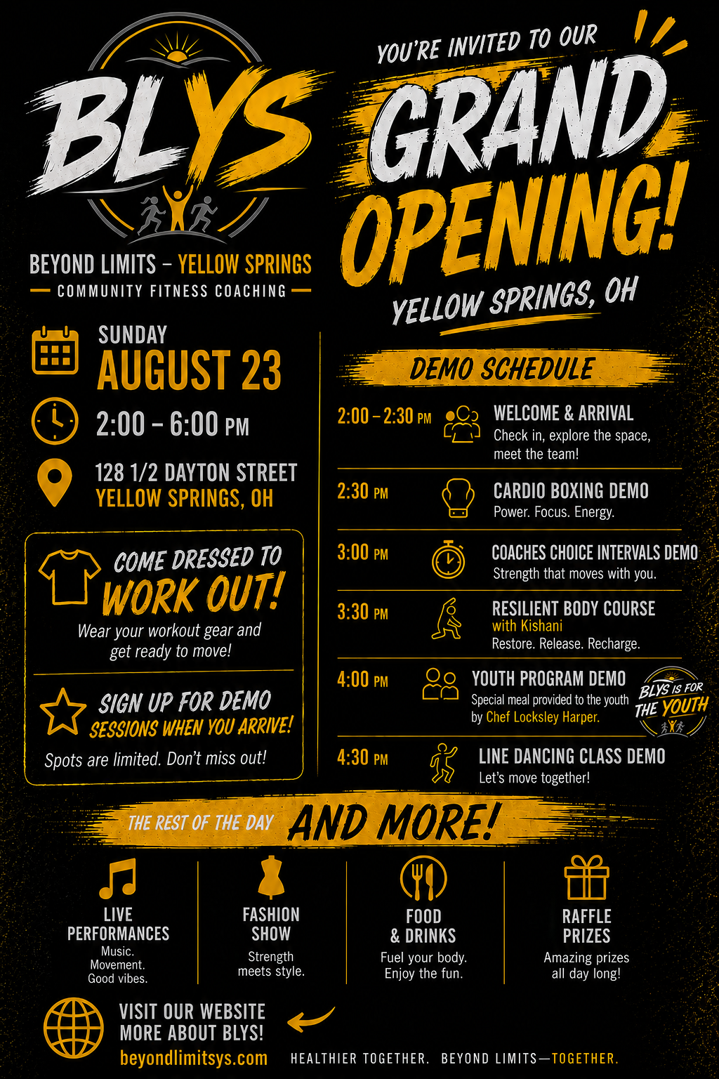 BLYS Beyond Limits Yellow Springs Grand Opening and Ribbon Cutting Celebration