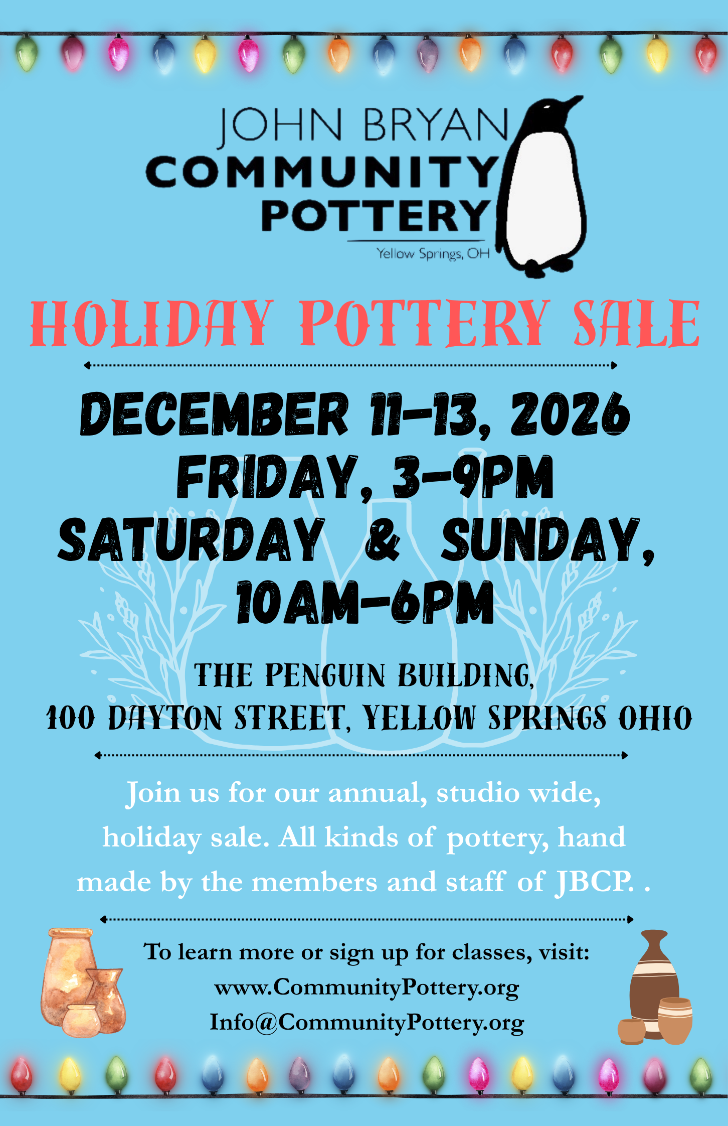 Holiday Pottery Sale